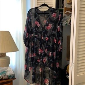 Torrid sheer hi-lo shirt